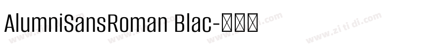 AlumniSansRoman Blac字体转换